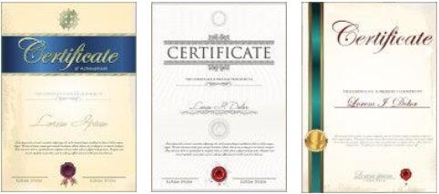 International Quality Certifications ISO CE RoHS